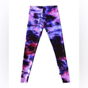 NWT Terez Leggings purple pink cosmos print size Small